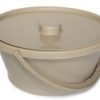 Bowl, with Lid & Handle, Beige