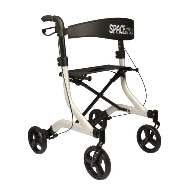 Seat Walker - Spacelite - Super-lite Rollator, Sidefold - Silver