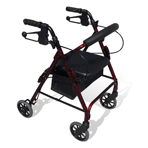 Seat Walker - Petite - 6" Wheels, 48cm Height, RED
